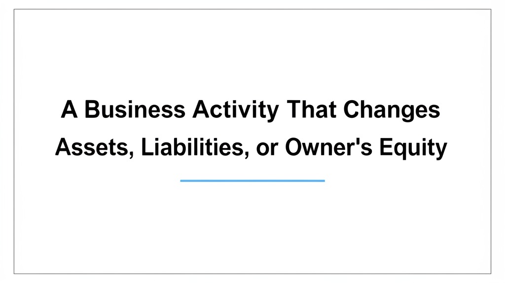 You are currently viewing A Business Activity That Changes Assets, Liabilities, or Owner’s Equity