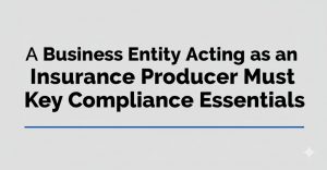 Read more about the article A Business Entity Acting as an Insurance Producer Must: Key Compliance Essentials