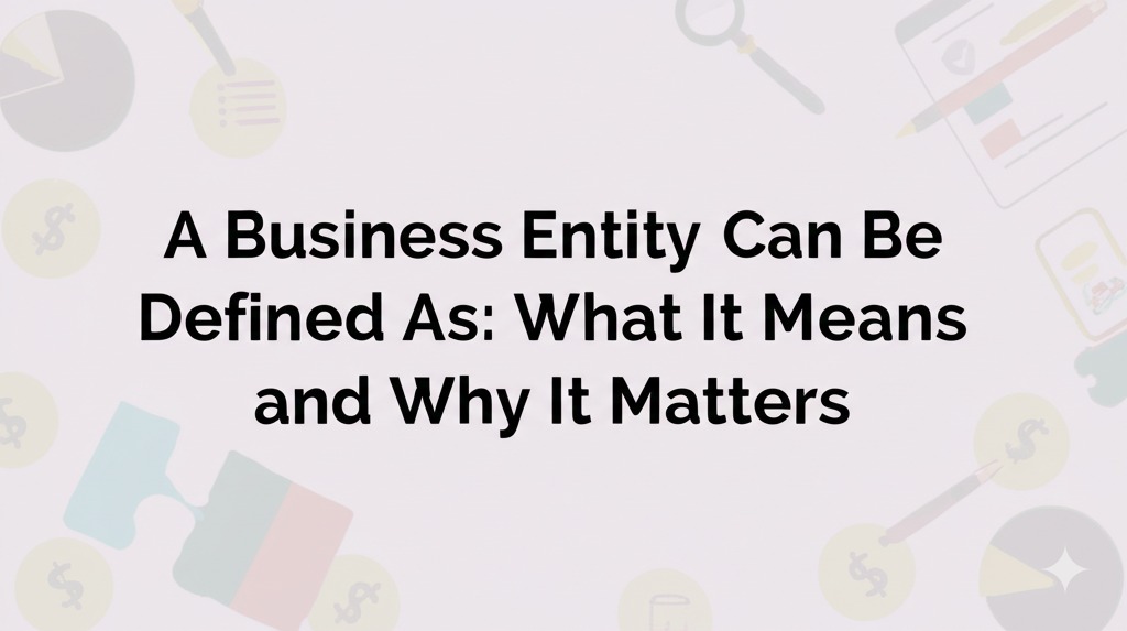 You are currently viewing A Business Entity Can Be Defined As: What It Means and Why It Matters