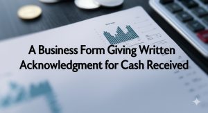 Read more about the article A Business Form Giving Written Acknowledgement for Cash Received
