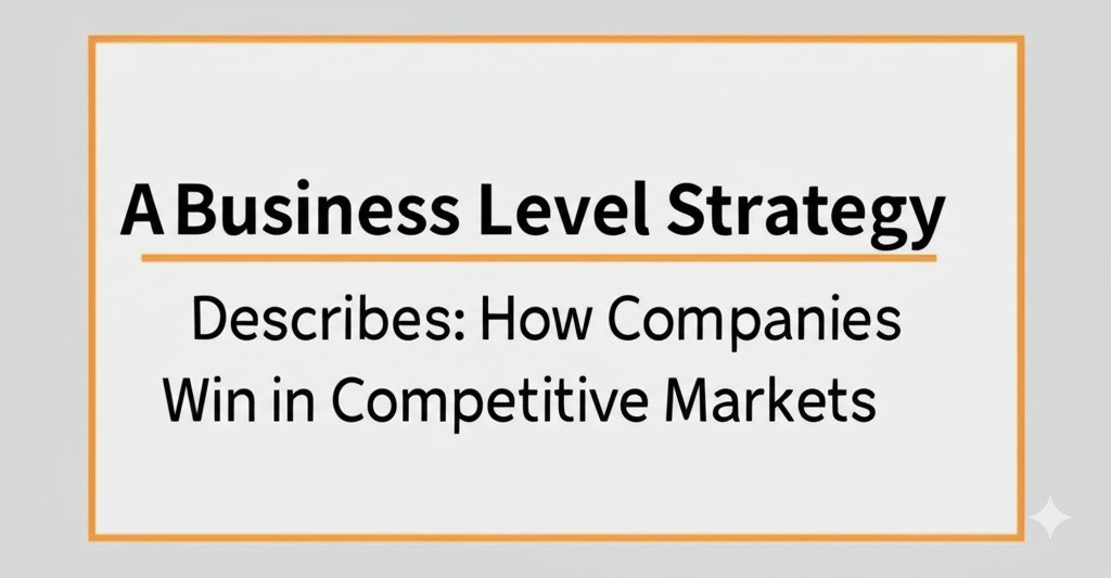 You are currently viewing A Business Level Strategy Describes: How Companies Win in Competitive Markets