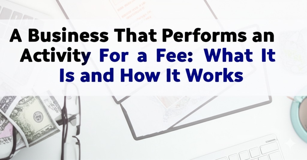 Read more about the article A Business That Performs an Activity for a Fee: What It Is and How It Works