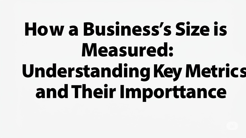 Read more about the article How a Business’s Size is Measured: Understanding Key Metrics and Their Importance