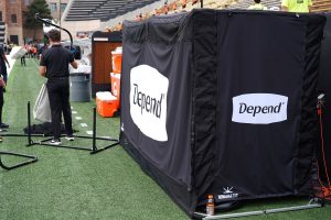 Read more about the article Prime spot: Deion Sanders has a sideline bathroom at Colorado, sponsored by Depend undergarment