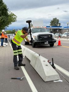 Read more about the article Protected bike lane installed in Littleton on Church Avenue