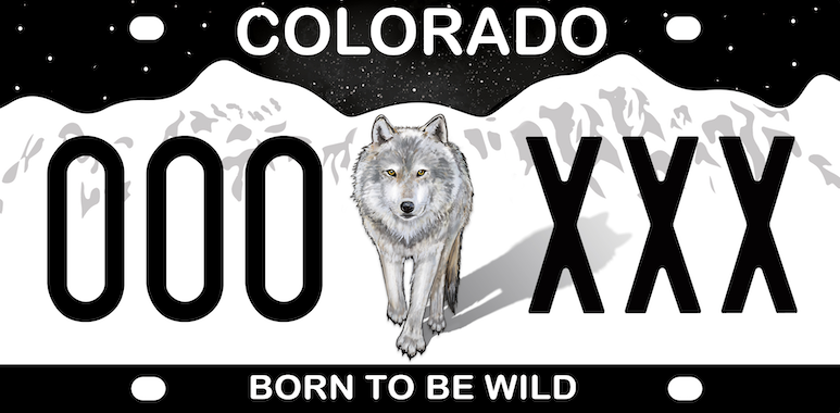 You are currently viewing Colorado specialty wolf license plate raises $1M for wildlife, ranchers