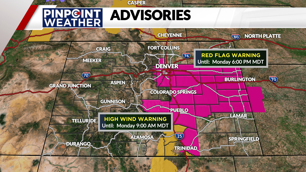 You are currently viewing Denver weather: Red Flag Warning on Monday with windy, dry conditions