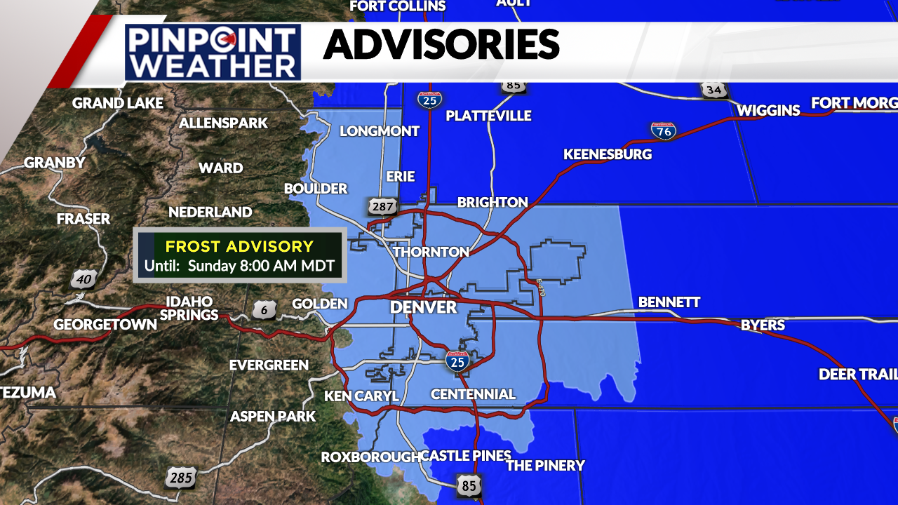 You are currently viewing Denver weather: Frost Saturday evening with much warmer Sunday