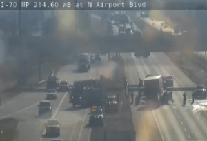 Read more about the article Westbound I-70 backed up due to serious crash near Airport Blvd