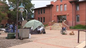 Read more about the article Tensions rise in Loveland as ‘Camp Hope’ protest continues outside City Hall