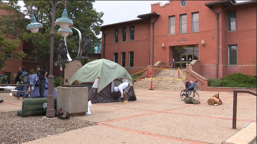 You are currently viewing Tensions rise in Loveland as ‘Camp Hope’ protest continues outside City Hall